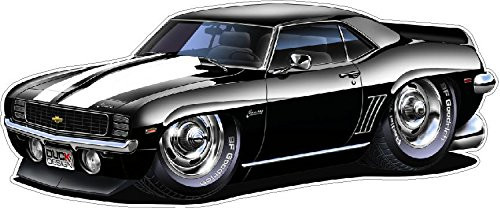 1969 Camaro Z-28 Wall Decal 2ft Long Vinyl Reusable Movable Fun Stickers for Boys Classic Cartoon Cars Home Decor