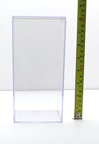 Clear Rigid Plastic Case 4inch L X 4inch W X 8inch H - 4 Cases Per Pack