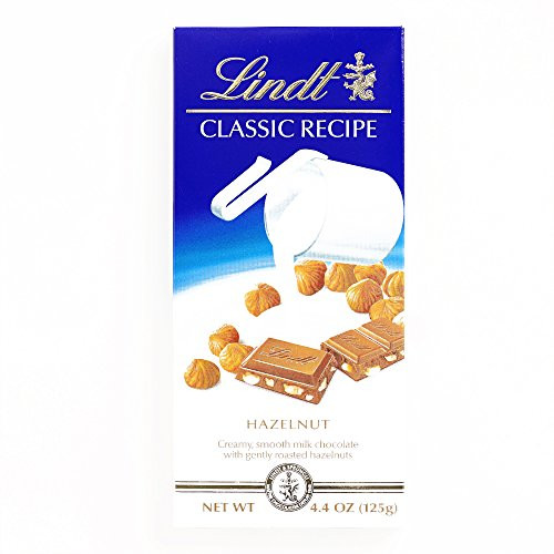 Lindt Classic Recipe Milk Chocolate Hazelnut Bar 4.4 oz each 6 Items Per Order, not per case