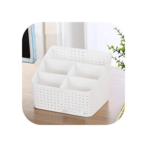 Makeup Brush Holder Green HX Makeup Organizer Box For Cosmetics Desk Office Storage Skin Care Case Lipstick Case Sundries Make Up Jewelry Organizer Box-L-White Makeup Box-