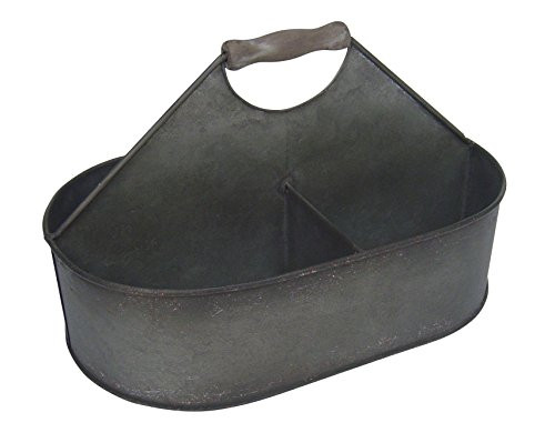 Cheung's FP-4398L Large Metal Oval Storage Slot Caddy, Silver