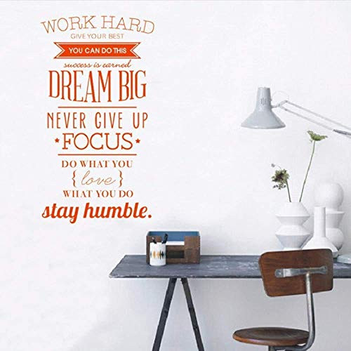 34X60 cm Motivation Wall Decals Office Room Decor - Never Give Up Work Hard, Dream Big Inspirational Quote Wall Stickers C 34X60 cm Motivation Wall Decals Office Room Decor - Never Give Up Work Hard, Dream Big Inspirational Quote Wall Stickers C