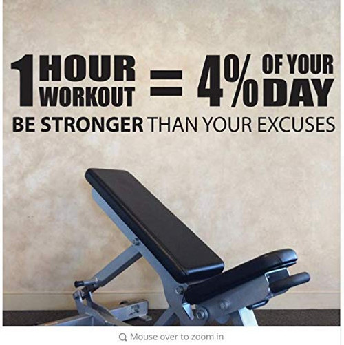 Gym Vinyl Wall Decal Sticker - Workout Quotes Wall Decal - Home Gym Decor - Fitness Motivation Wall Art Stickers Mural 58 15Cm Gym Vinyl Wall Decal Sticker - Workout Quotes Wall Decal - Home Gym Decor - Fitness Motivation Wall Art Stickers Mural 58 15Cm
