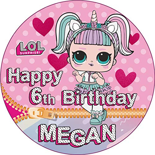 lol Round Personalized Edible Cake Image Cake Topper Decoration - 7.5inch  Inches Circle
