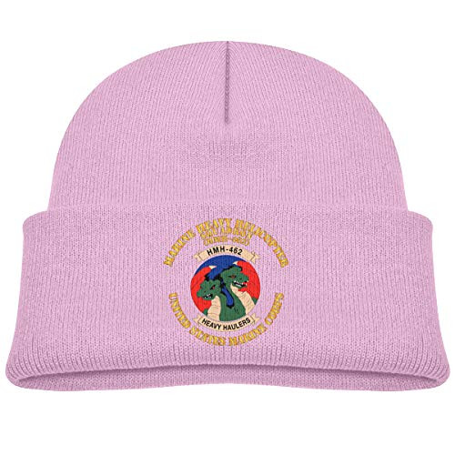 Lapptty Cap Marine Heavy Helicopter Squadron 462 Baby Boy Girl Beanie Hat Knitted Beanie Knit Beanie Pink