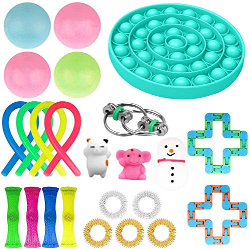 Sensory Fidget Toys Set for Kids and Adult, 24 Pcs, Stress Relief and Anti-Anxiety Tools Bundle Sensory Toys Set Sensory Therapy Toys for ADHD Autism Stress Anxiety 24p Sensory Fidget Toys Set for Kids and Adult, 24 Pcs, Stress Relief and Anti-Anxiety Tools Bundle Sensory Toys Set Sensory Therapy Toys for ADHD Autism Stress Anxiety 24p