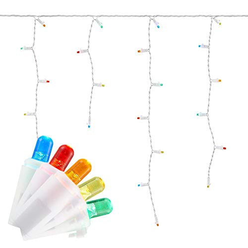 Home Accent Holidays 200-Light Multi-Color LED Dome Icicle Light Set