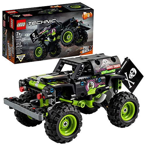 LEGO Technic Monster Jam Grave Digger 42118 Model Building Kit for Boys and Girls Who Love Monster Truck Toys, New 2021 212 Pieces