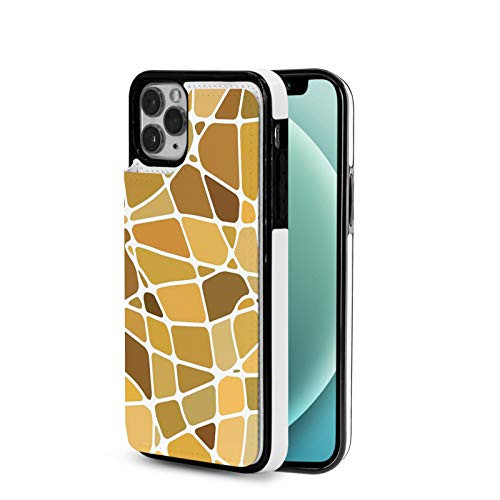 Designed for iPhone 12 Pro Max Case,Tan and Brown, Stained Glass Style Mosaic with Colorful and Abstract Pieces Fractal Pattern, Multicolor for The iPhone 12 Pro Max TPU Case Design 6.7 inch