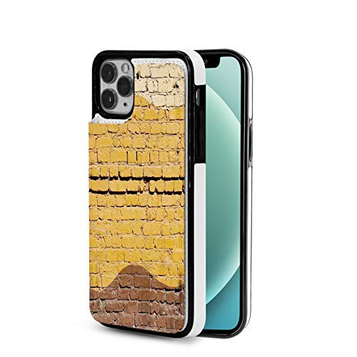 Designed for iPhone 12 Pro Max Case,Tan and Brown, Urban Architecture Weathered Old Brick Wall Different Colored Waves,Yellow Beige Brown for The iPhone 12 Pro Max TPU Case Design 6.7 inch