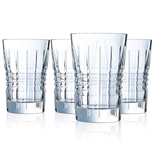 Cristal D'Arques Rendez-vous 12 Ounce Hiball Glass, Set of 4