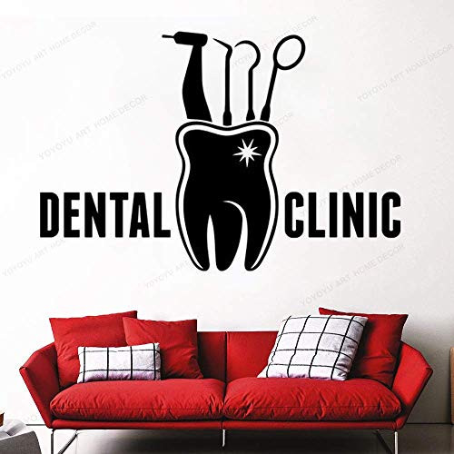 102X68Cm DIY Dental Clinic Sign Wall Decal Stomatology Vinyl Window Wall Sticker Office Dentist's Cabinet Decoration 102X68Cm DIY Dental Clinic Sign Wall Decal Stomatology Vinyl Window Wall Sticker Office Dentist's Cabinet Decoration