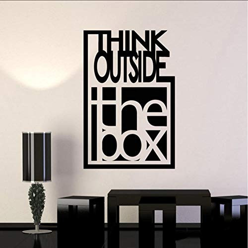 Wall Stickers Murals Inspire Wall Decals Think Outside The Box Motivation Office Team Art Decor Stickers Bedroom Vinyl Wall Art 56 X 85 cm