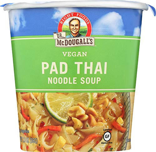 Dr. McDougall's Right Foods NOT A CASE Big Cup Vegan Soup Pad Thai Noodle