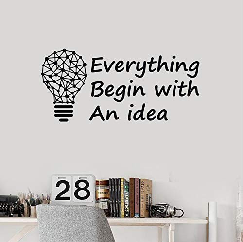 Vinyl Wall Decal Lightbulb Idea Quote Inspire Saying Office Space Stickers Mural Everything Begin with an Idea Wall Decals 27x57cm Vinyl Wall Decal Lightbulb Idea Quote Inspire Saying Office Space Stickers Mural Everything Begin with an Idea Wall Decals 27x57cm