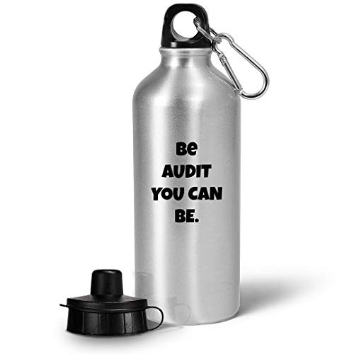 Accountant Water Bottle Tumbler Reusable Portable Drinkware - Funny Gag Gifts for Accountancy Grad Student Tax Season Office Accounting Day Cute Appreciation Idea - Be Audit You Can Be