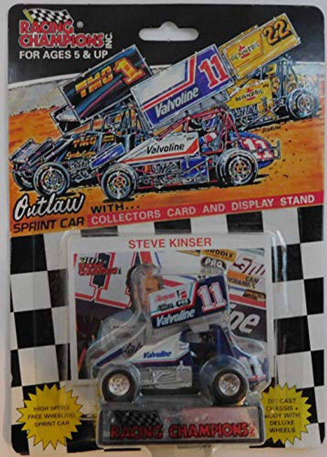 Steve Kinser Outlaw Sprint Car Black and White Checkered Flag Card 164 Scale die-cast Racer by Racing Champions Steve Kinser Outlaw Sprint Car Black and White Checkered Flag Card 164 Scale die-cast Racer by Racing Champions