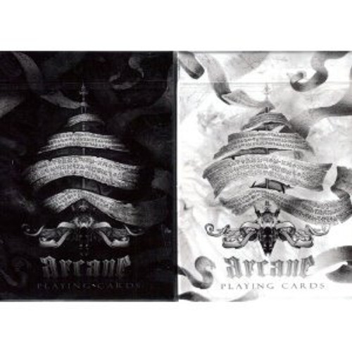Bicycle Arcane Playing Cards 2 Deck Set 1 White  and  1 Black by Ellusionist
