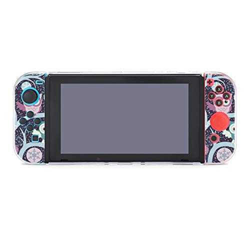 Protective Case Cover for Nintendo Switch Owls on Tree in The Night Forest Dockable Case Compatible with Nintendo Switch Console and Joy-Con Controller