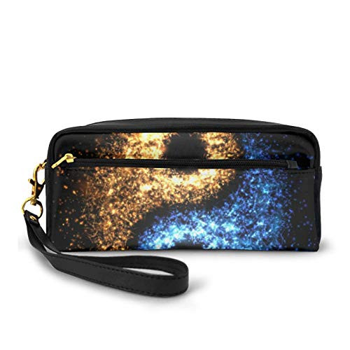 Pencil Case Pen Bag Makeup Pouch Wallet?Yin Yang Abstract Fire Large Capacity Pouch Holder Cosmetic Brush Makeup Bag for Travel Office School