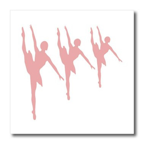 3dRose ht_41704_1 3 Pink Ballerinas-Iron on Heat Transfer for White Material, 8 by 8-Inch 3dRose ht_41704_1 3 Pink Ballerinas-Iron on Heat Transfer for White Material, 8 by 8-Inch