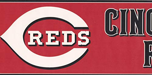 Cincinnati Reds MLB Baseball Team Fan Sports Wallpaper Border Modern Design, Roll 15' x 6'' Cincinnati Reds MLB Baseball Team Fan Sports Wallpaper Border Modern Design, Roll 15' x 6''