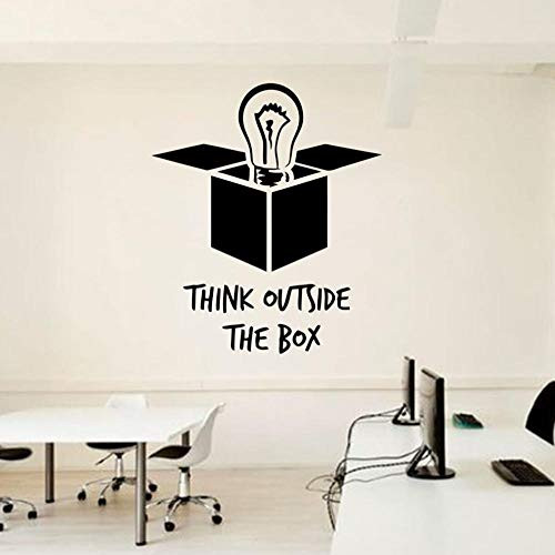 Wall Stickers Worker Wall Stickers Office Quote Living Room Decorative Wall Decals Windows Sticker Business House Decor Think Outside 42x50 cm y8