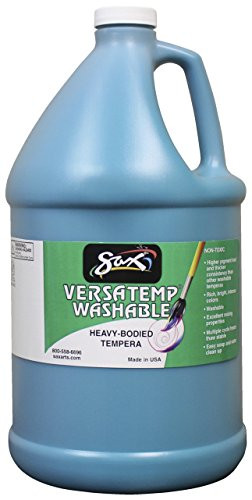 Sax Washable Versatemp Heavy Bodied Tempera Paint, Turquoise, 1 Gallon