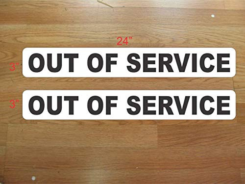 Out of Service Magnetic Signs to fit Vehicle Car, Truck, Van SUV Kit for EMS EMT Fire Police Tow Bus Taxi Cab