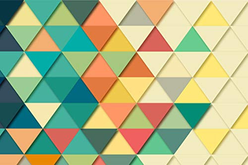 ING Wall Art Print on Canvas32x21 inches- Background Geometric Triangle Wallpaper Pattern 1