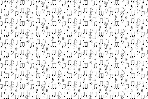 ING Wall Art Print on Canvas32x21 inches- Background Wallpaper Music Black and White