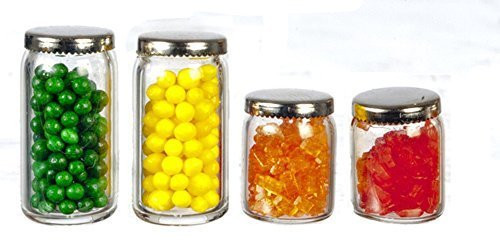 Melody Jane Dollhouse Filled Glass Jars Chrysnbon Kitchen Shop Accessory 112