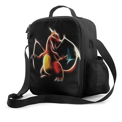 Anime Charizard Lunch Box Insulated Lunch Bag,Lunch Container Leakproof Durable,Spacious For Picnic,Office,Picnic,Beach.