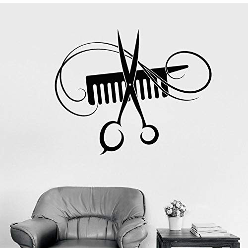 Wall Stickers Vinyl Wall Decal Barber Shop Beauty Salon Interior Decor Hairdresser Hair Stylist Comb Scissors Window Glass Sticker Art 42X52 cm Y8 Wall Stickers Vinyl Wall Decal Barber Shop Beauty Salon Interior Decor Hairdresser Hair Stylist Comb Scissors Window Glass Sticker Art 42X52 cm Y8