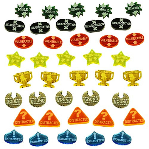 LITKO Adventure Token Set Compatible with The Savage Worlds Game System, Multi-Color 40