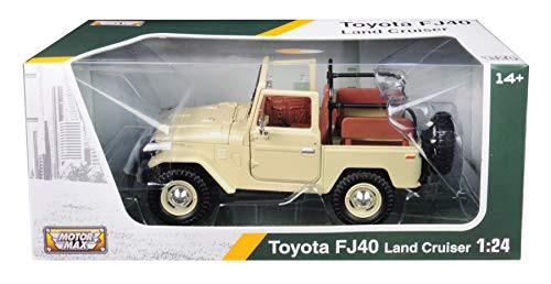 Toyota Land Cruiser FJ40 Convertible Beige 1/24 Diecast Model Car by Motormax 79330 Toyota Land Cruiser FJ40 Convertible Beige 1/24 Diecast Model Car by Motormax 79330