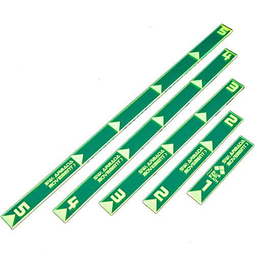 LITKO SW Armada Multi Range Movement Ruler Set, Fluorescent Green 5