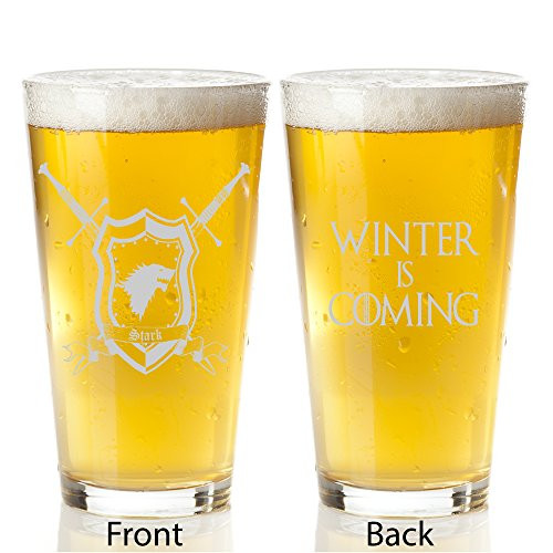 Game of Thrones Stark House - Engraved Pint Glass