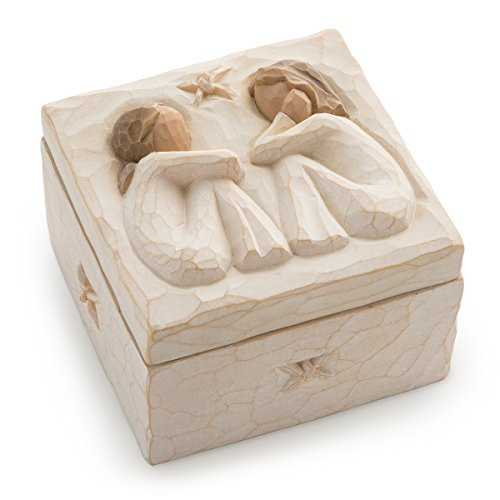 Willow Tree hand-painted sculpted Keepsake Box, Friendship