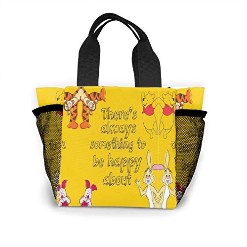 Lunch Bag Winnie The Pooh And Friends Happy Day Insulated Lunch Tote For Womens Men Teens Girls Kids Baby Picnic School Work Travel