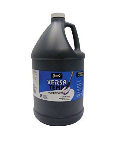 Sax Versatemp Heavy-Bodied Tempera Paint, Black, Gallon