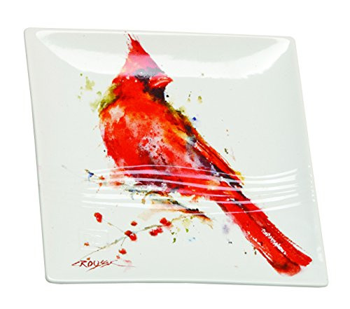 Demdaco B5050119 Big Sky Carvers Cardinal Snack Plate, Multicolored