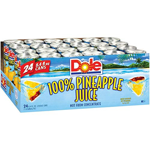 Dole 100 percent Pineapple Juice 8.4 oz., 24 ct.M