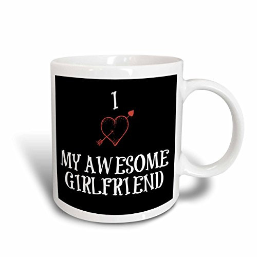 3dRose I Love My Awesome Girlfriend, Red Heart, Black Background Ceramic Mug, 15 oz, White 3dRose I Love My Awesome Girlfriend, Red Heart, Black Background Ceramic Mug, 15 oz, White