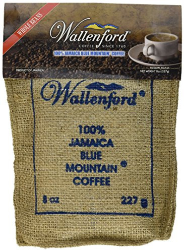 Wallenford Roasted Whole Bean Jamaica Blue Mountain Coffee, 8oz bag