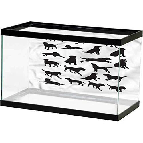 ScottDecor Labrador Aquarium Background Sticker Various Positions Used for Household and Office Aquarium L24 X H12 Inch