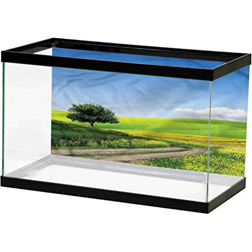 ScottDecor Nature Aquarium Background Grassland with Clouds Rural Decals Sticker L24 X H12 Inch ScottDecor Nature Aquarium Background Grassland with Clouds Rural Decals Sticker L24 X H12 Inch
