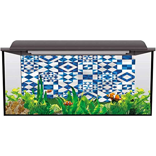 ScottDecor Aquarium Poster Navy Blue,Portuguese Azulejo Tiles Photography Background L24 X H16 Inch ScottDecor Aquarium Poster Navy Blue,Portuguese Azulejo Tiles Photography Background L24 X H16 Inch