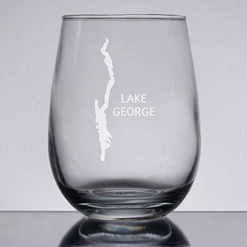 Funny Glass,Lake George Stemless Wine Glass, Custom Etched Wine Glass, Lake George, Engraved Stemless Wine, New York, Lake George Wedding,Birthday Christmas Tumbler