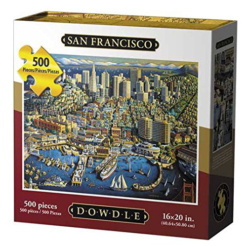 Dowdle Folk Art Jigsaw Puzzle - San Francisco 500 Pc Dowdle Folk Art Jigsaw Puzzle - San Francisco 500 Pc